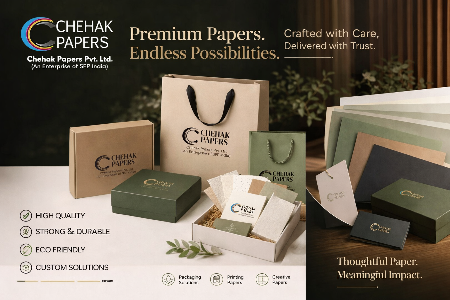 Chehak Papers paper and packaging product showcase